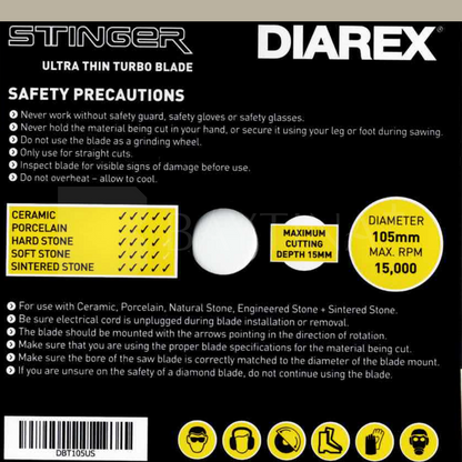 [DIAREX] STINGER Ultra Thin Turbo Blade 105mm