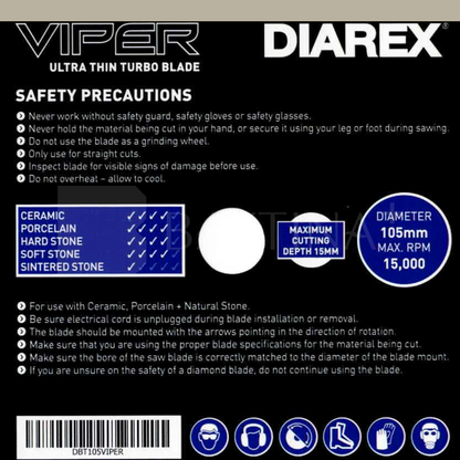 [DIAREX] VIPER Ultra Thin Turbo Blade 105mm