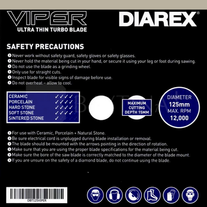 [DIAREX] VIPER Ultra Thin Turbo Blade 125mm