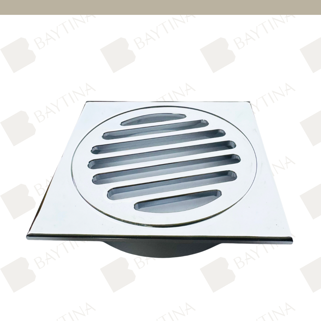 [BAT] Chrome Plated Floor Drain 100mm - Short Collar