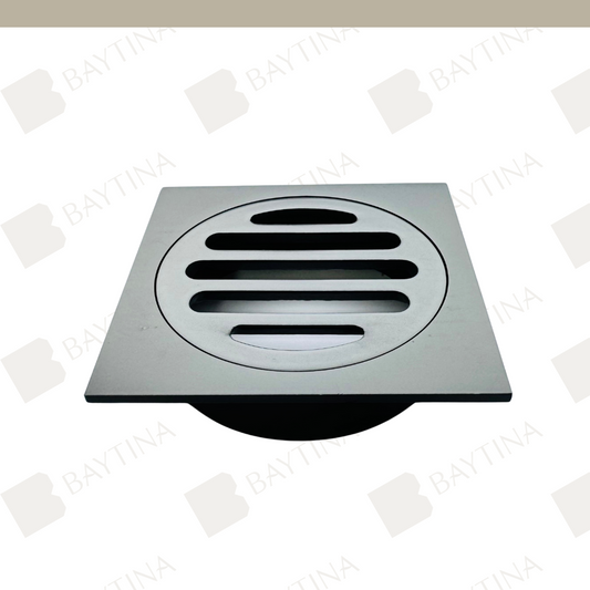 [BAT] Chrome Plate Floor Drain 80mm - Matt Black