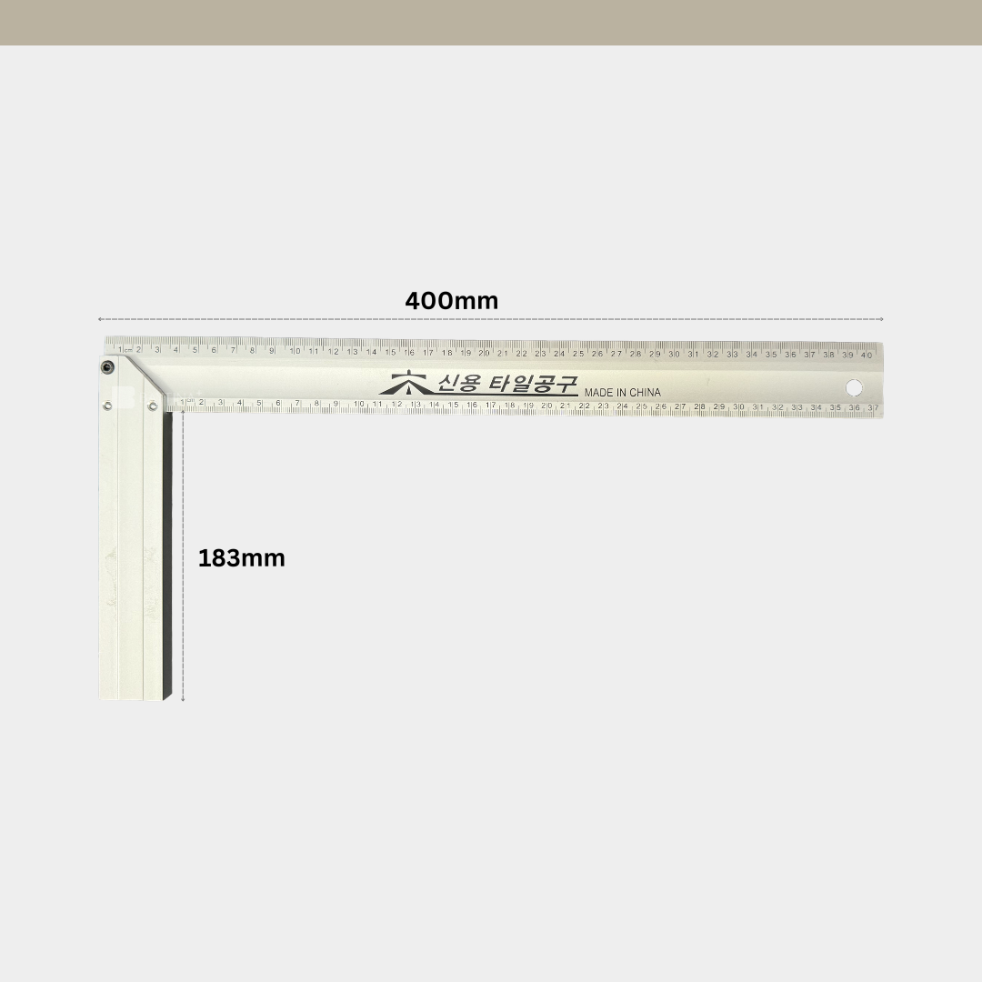 [KR] Al. L-square Ruler 400mm