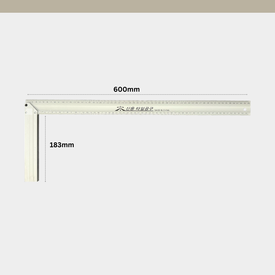 [KR] Al. L-square Ruler 600mm