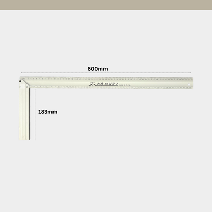 [KR] Al. L-square Ruler 600mm