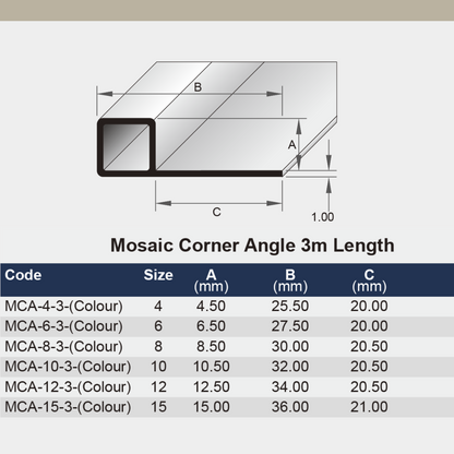 [BAT] Project Mosaic Corner Angle 12.5mm x 3m