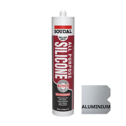 [SOUDAL] All Purpose Silicone 300ml - Aluminium