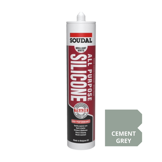 [SOUDAL] All Purpose Silicone 300ml - Cement grey