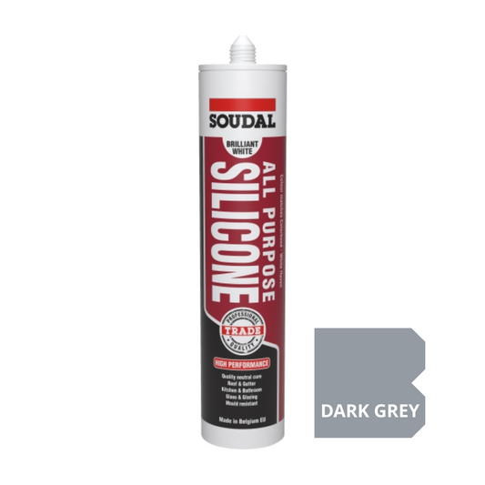 [SOUDAL] All Purpose Silicone 300ml - Dark grey