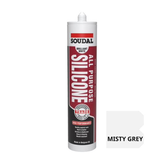 [SOUDAL] All Purpose Silicone 300ml - Misty grey