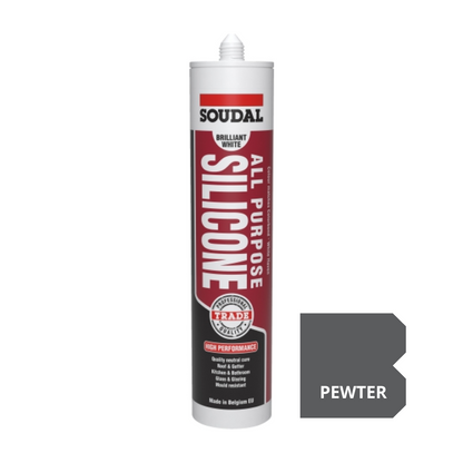 [SOUDAL] All Purpose Silicone 300ml - Pewter