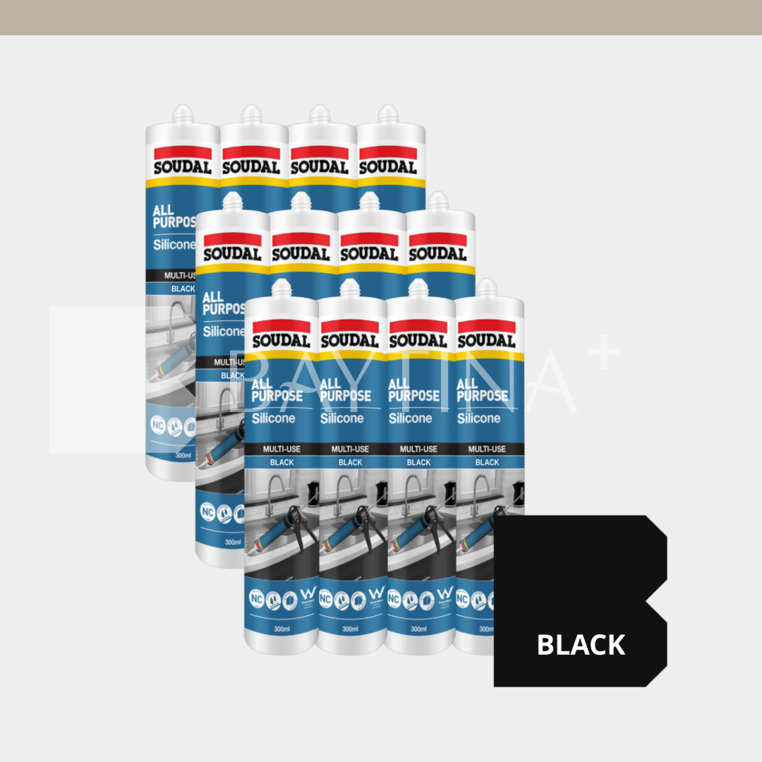 [SOUDAL] All Purpose Silicone 300ml - Black