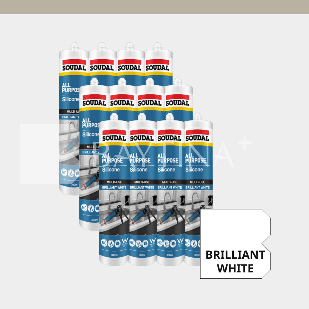 [SOUDAL] All Purpose Silicone 300ml - Brilliant white