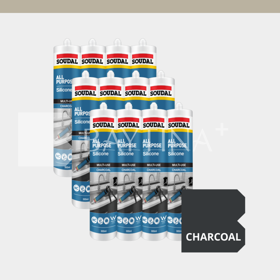 [SOUDAL] All Purpose Silicone 300ml - Charcoal