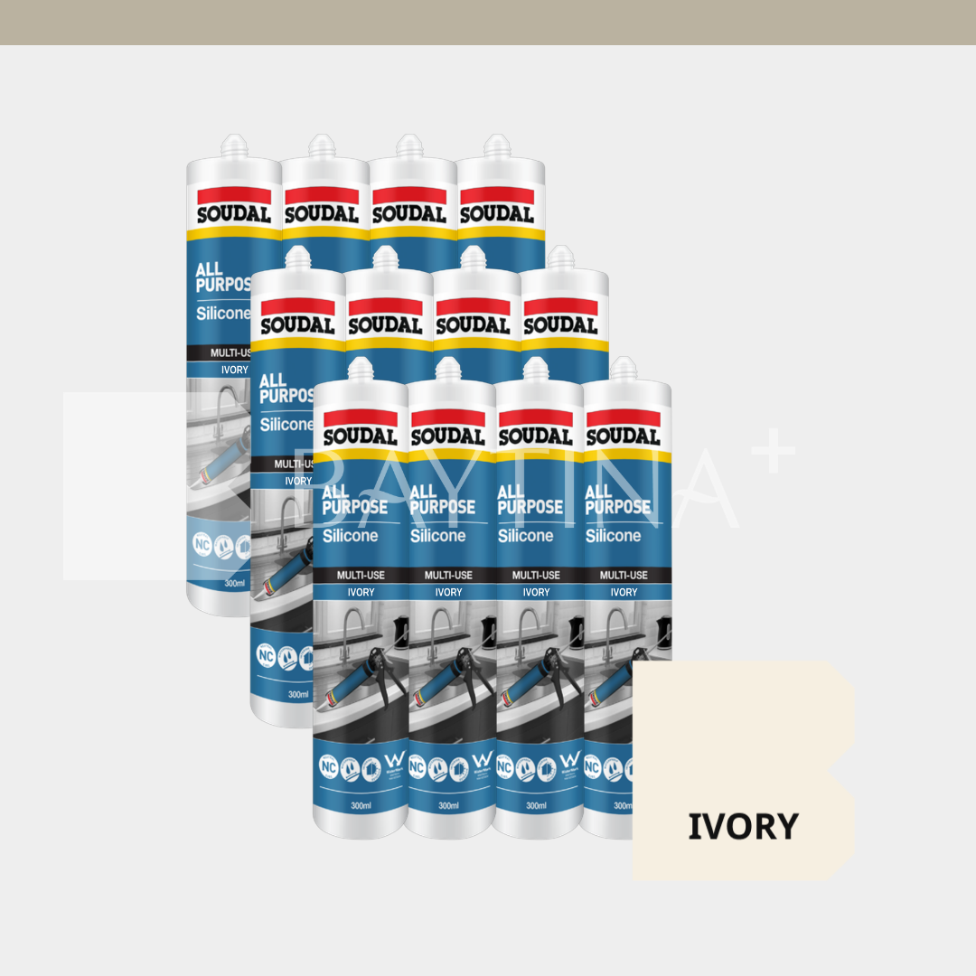 [SOUDAL] All Purpose Silicone 300ml - Ivory