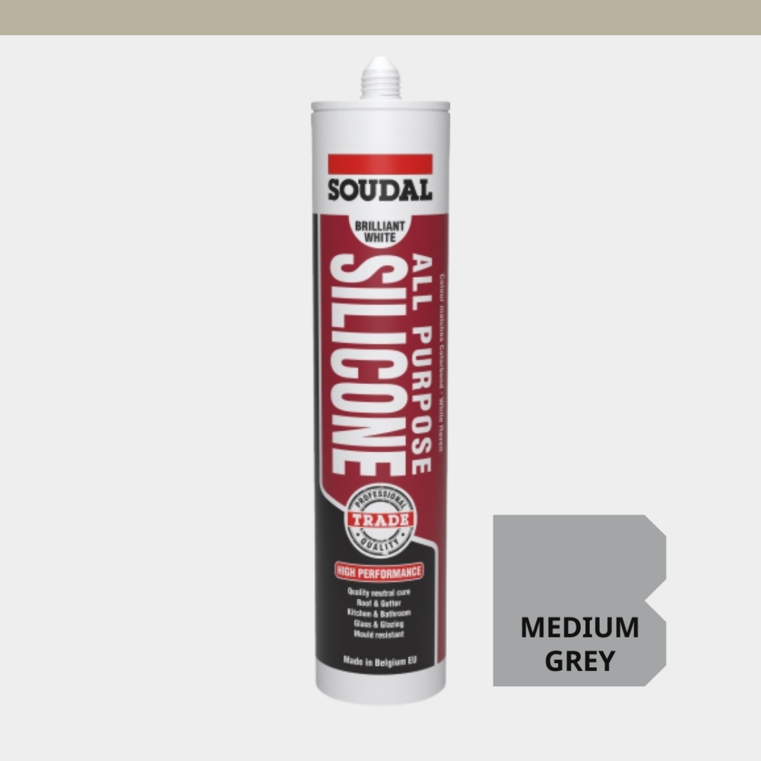 [SOUDAL] All Purpose Silicone 300ml - Medium grey