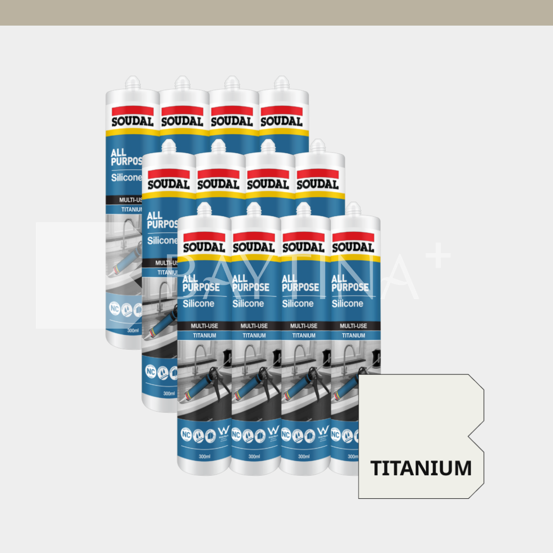 [SOUDAL] All Purpose Silicone 300ml - Titanium