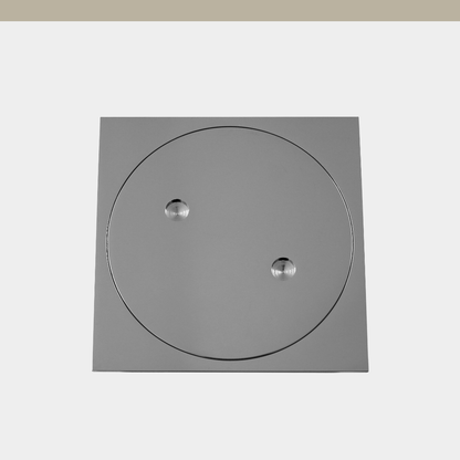 [ZENTIX] Brass Square Cleanout 113 x 113mm, 100mm Outlet - Chrome