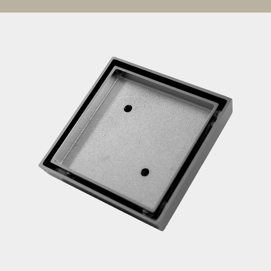 [ZENTIX] Brass Tile Insert Floor Waste 115 x 115mm, 80mm Outlet - Chrome