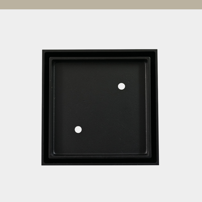 [ZENTIX] Brass Tile Insert Floor Waste 115 x 115mm, 80mm Outlet - Matt Black